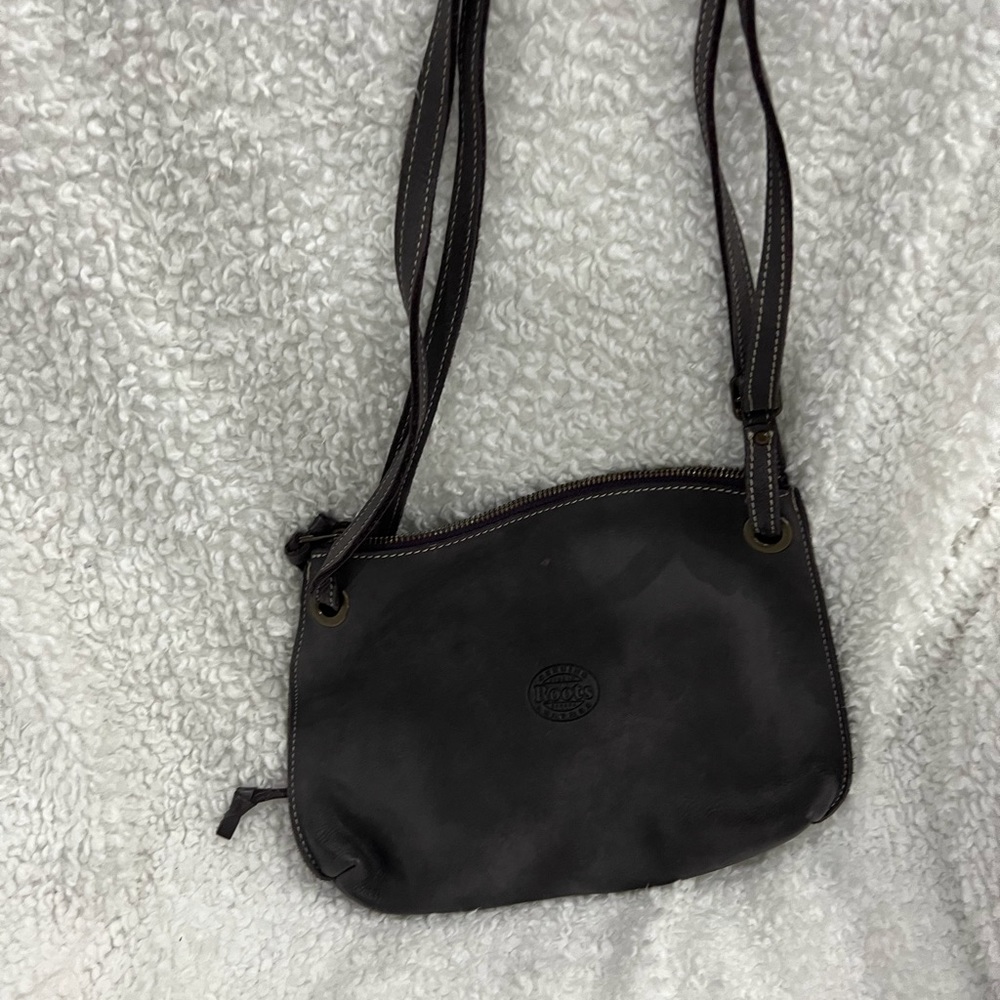 Roots suede bag dark purple